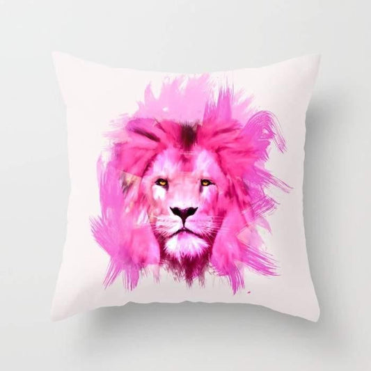 Lioness Throw Pillow - Aphrodite Wears Pink